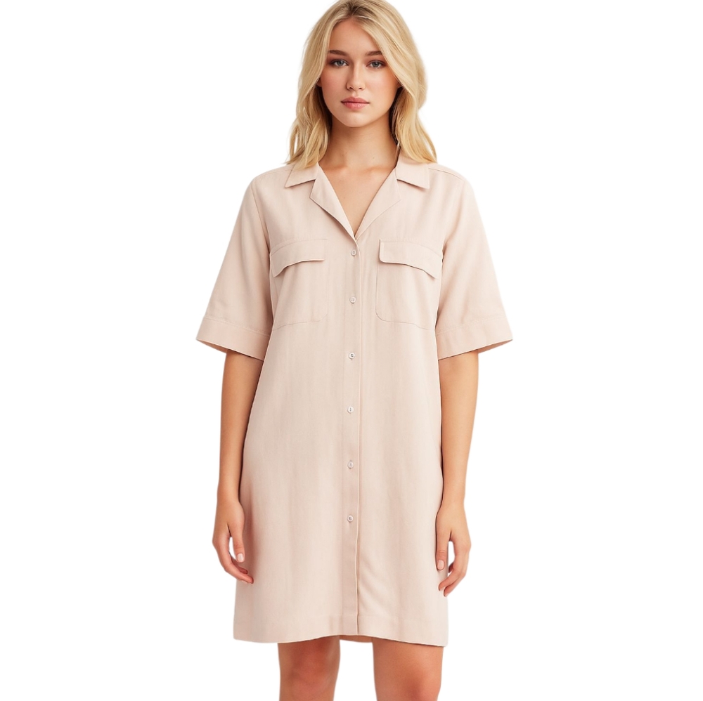 LEO & SAGE linen blend dress size medium 20in pit to pit chest measurement